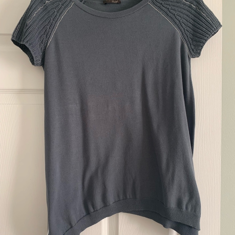 Peserico Grey Knit Top - warn, in good condition.